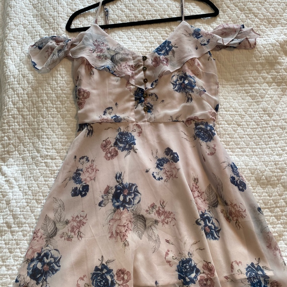 SAGE the Label Floral Cold Shoulder Dress